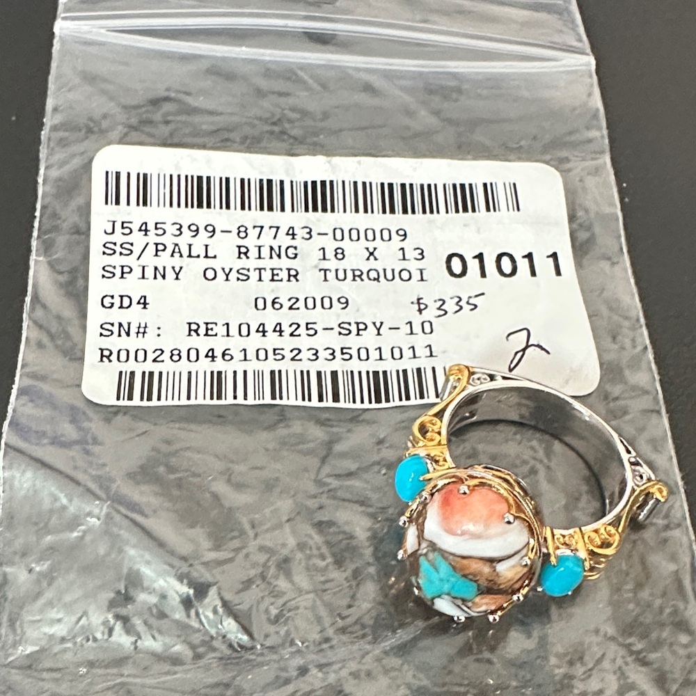 Spiny Oyster Turquoise Ring
